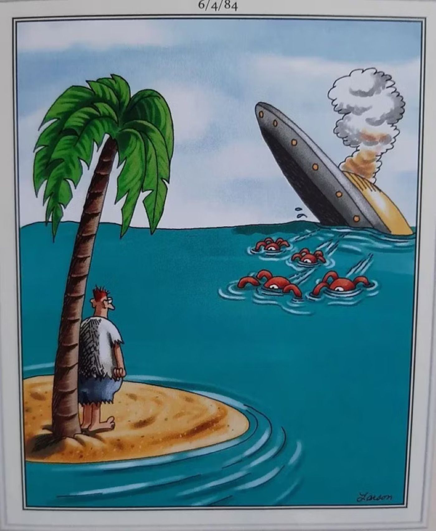 Aliens Swim to Desert Island