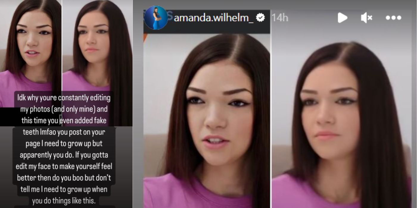 90 Day Fiance star Amanda Wilhelm's Instagram Story about altered photo