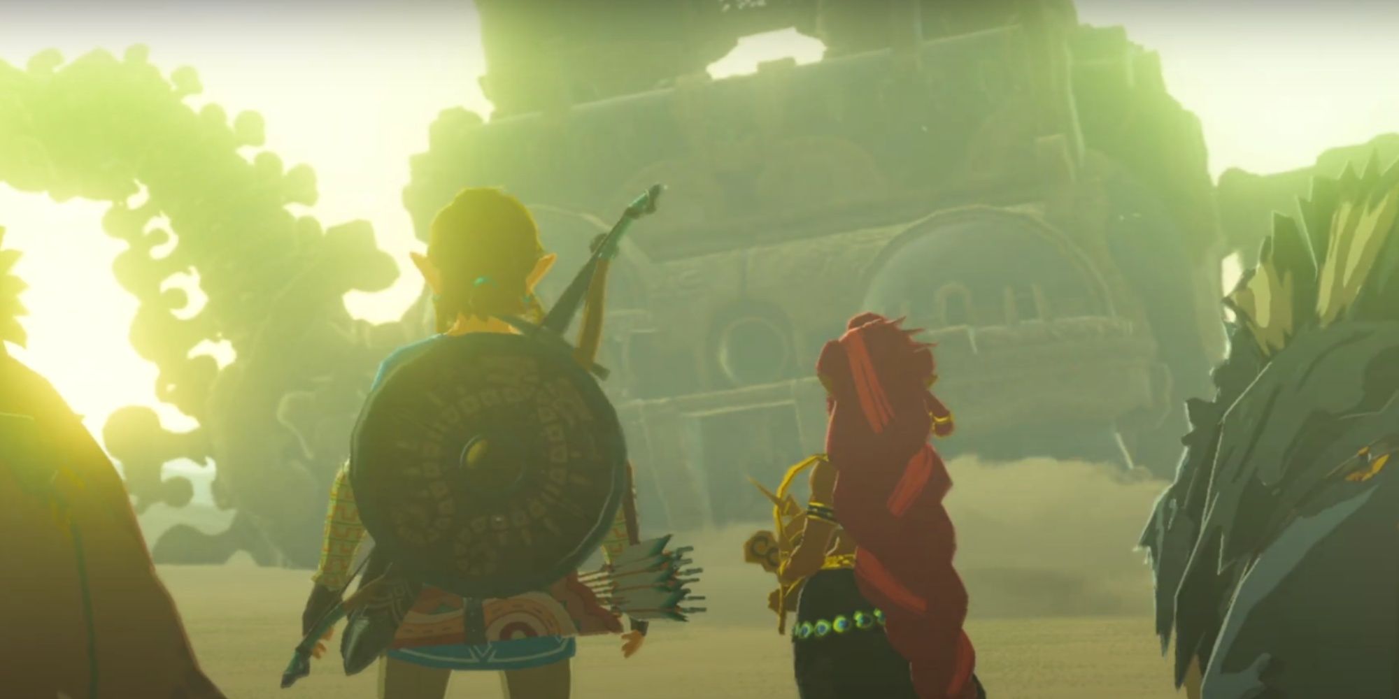 An image of Link standing with his crew in Legend of Zelda