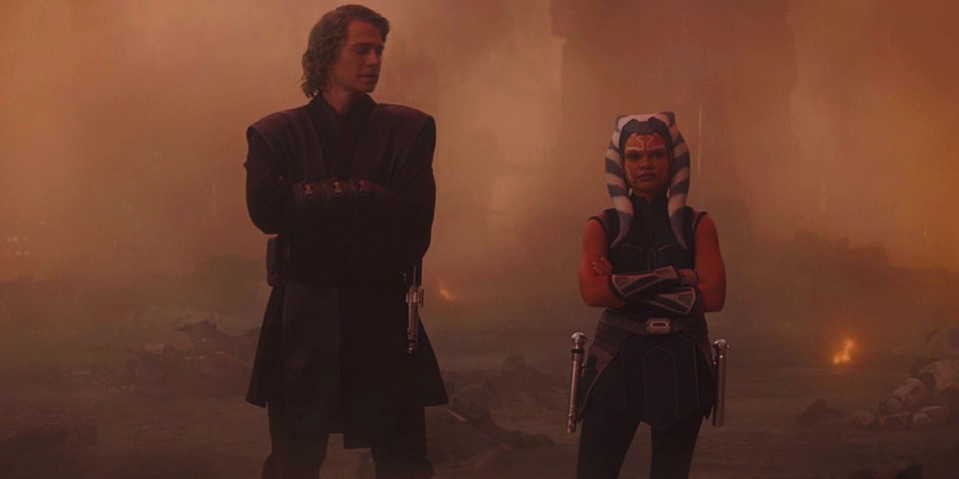 Anakin and Ahsoka at the Siege of Mandalore in Ahsoka episode 5