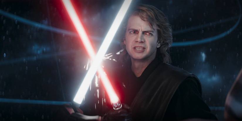 Los ojos rojos de Anakin Skywalker en el espectáculo de Ahsoka