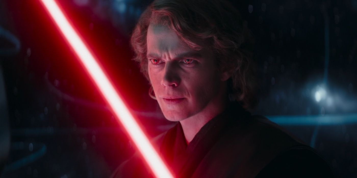 Anakin with Red Lightsaber in Ahsoka Episode 5 Image