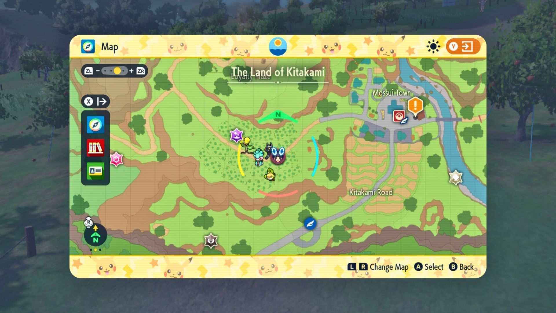 Apple Hills on the map view in Pokemon Scarlet and Violet