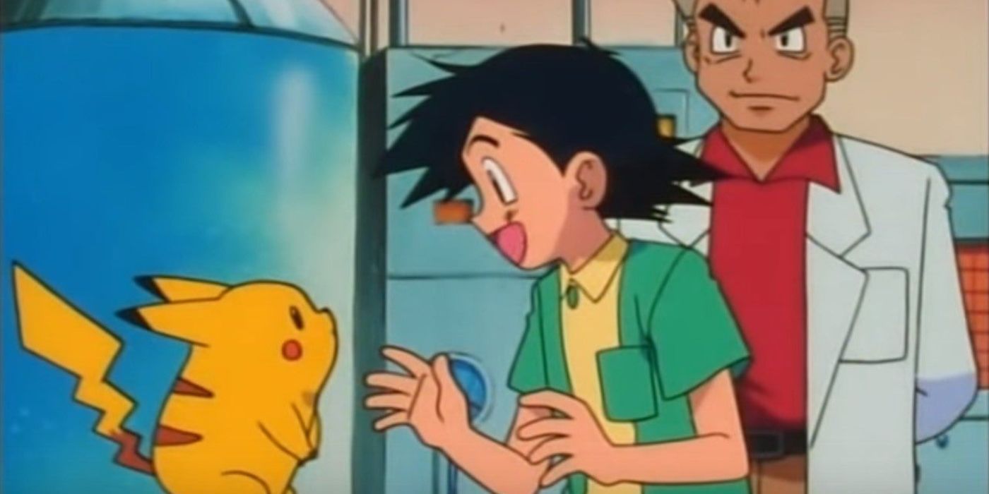 Ash-Pikachu-and-Professor-Oak-in-Pokémon-Episode-1