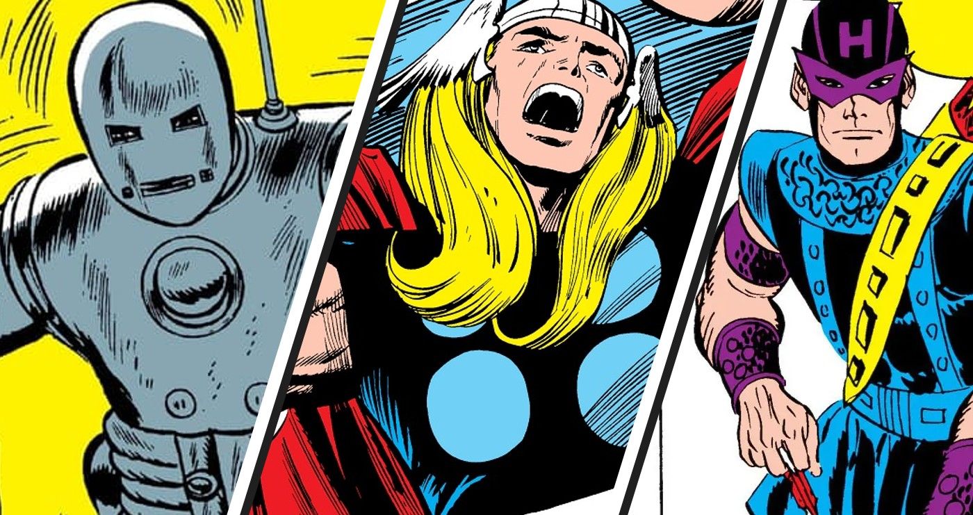 trajes originais dos vingadores homem de ferro thor hawkeye