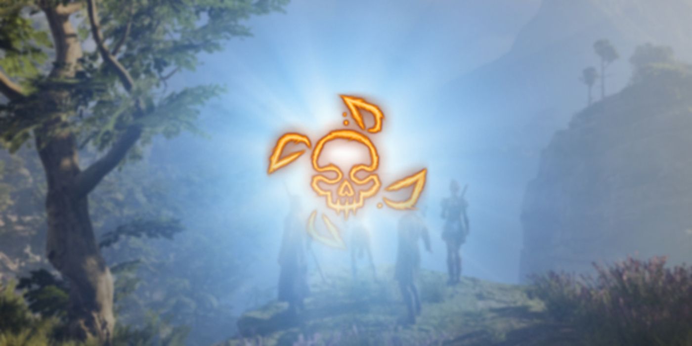 The symbol for the Death Ward spell in Baldurs Gate 3.