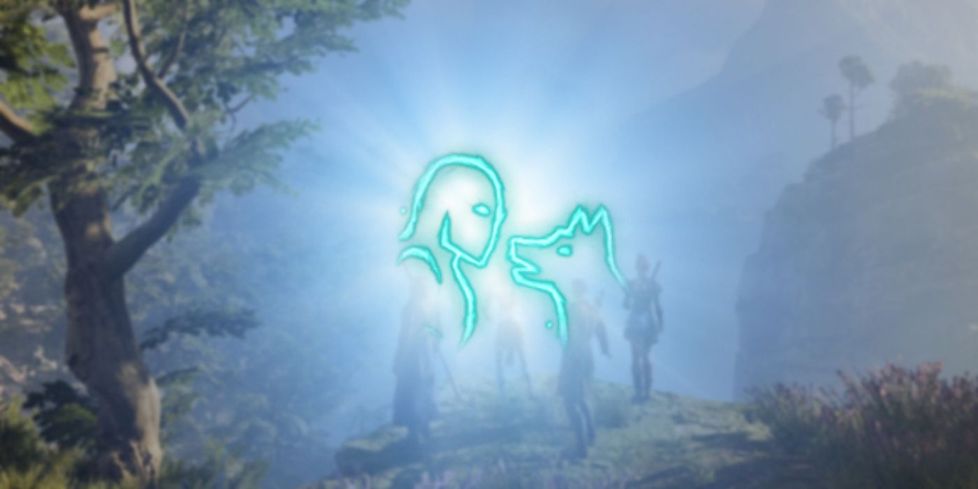 The symbol for the Speak with Animals spell in Baldurs Gate 3.