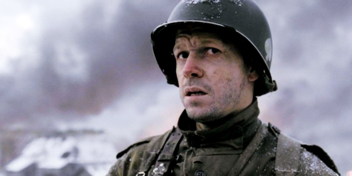 Donnie Wahlberg as Lipton looking worried in Band of Brothers.