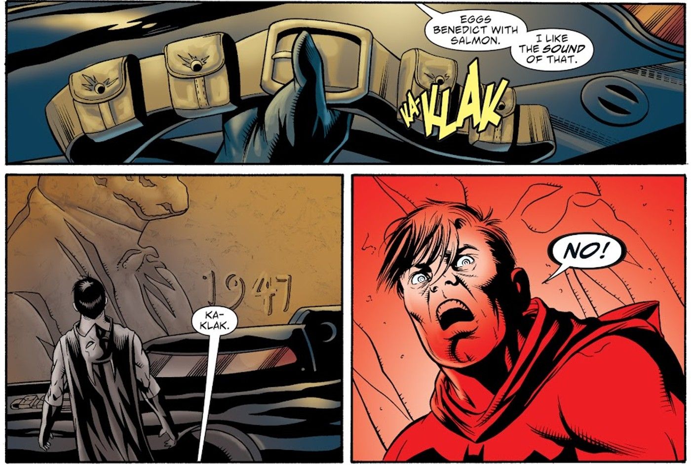 Batman Recognizes Onomatopoeia's Tell