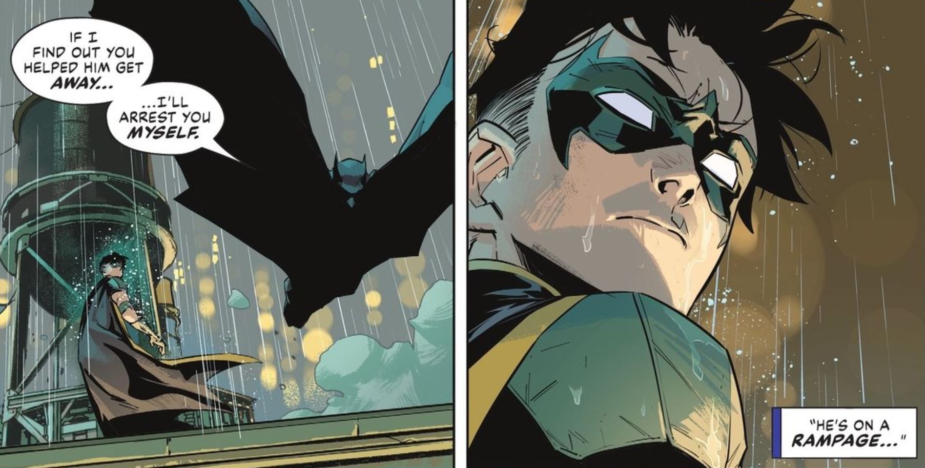 Batman Threatens Robin DC