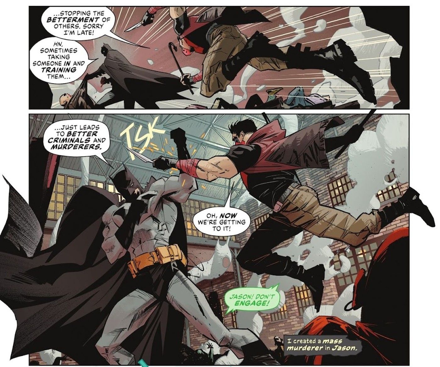 Batman vs Red Hood in Gotham War