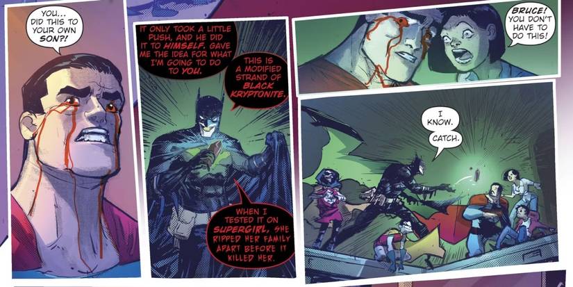 Batman Who Laughs Uses Black Kryptonite on Superman's Family
