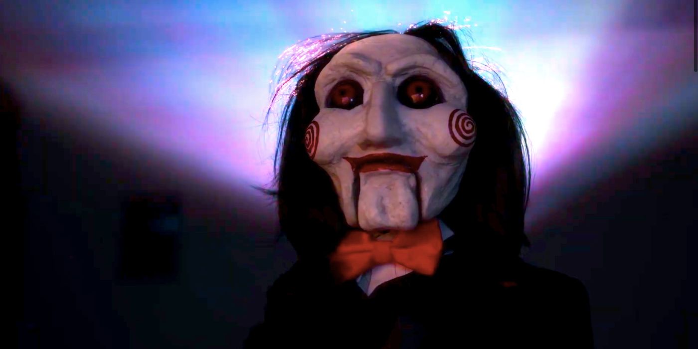 Billy the Puppet with Light Behind Him in the Saw X Parody of the Nicole Kidman AMC Ad