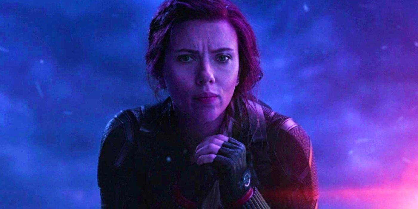 Scarlett Johansson as Black Widow looks upset with Vormire in Avengers Endgame