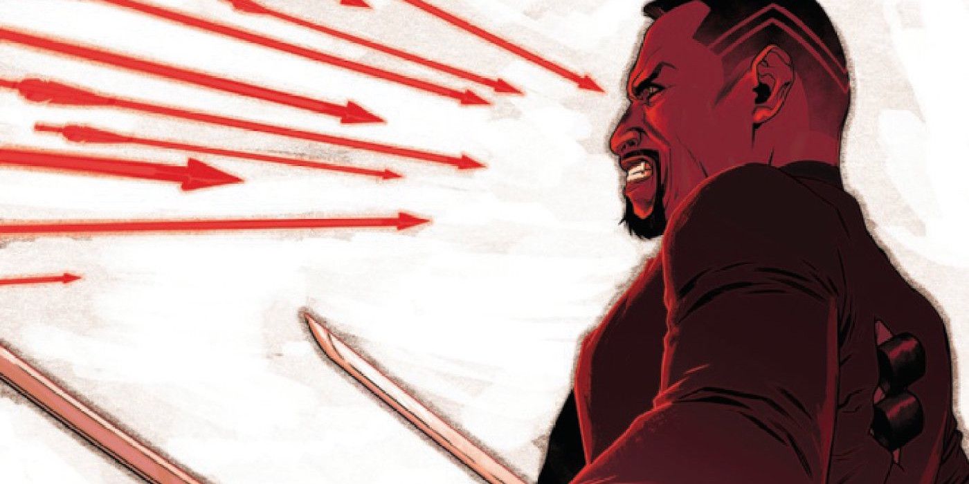 Image of arrows coming at Blade from Blade #3 cover