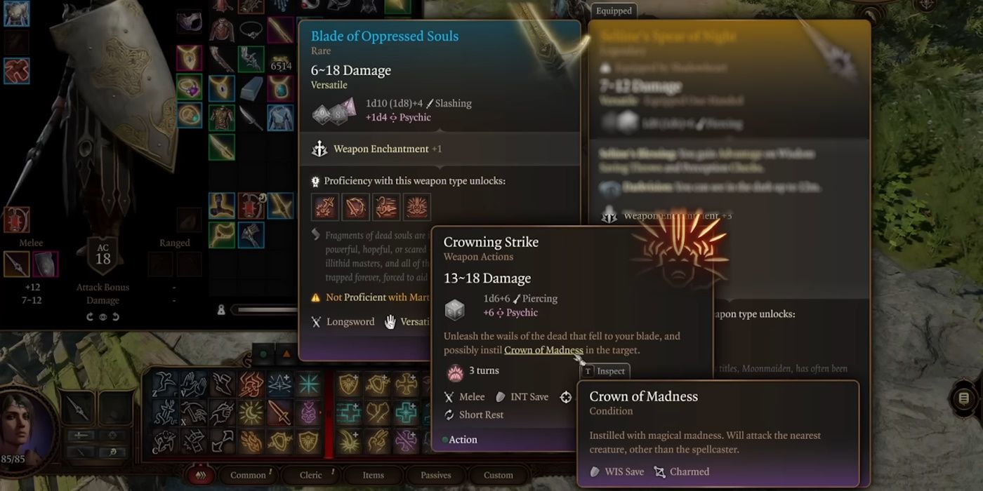 Blade of Oppressed Souls item details in Baldur&rsquo;s Gate 3