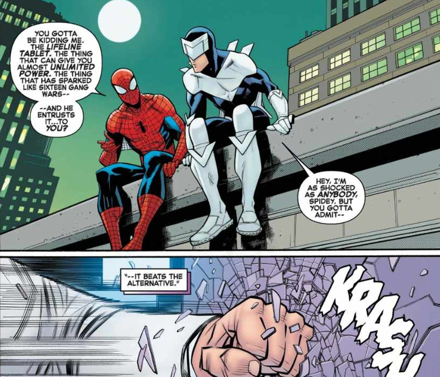 Boomerang teaming up with Spider-Man