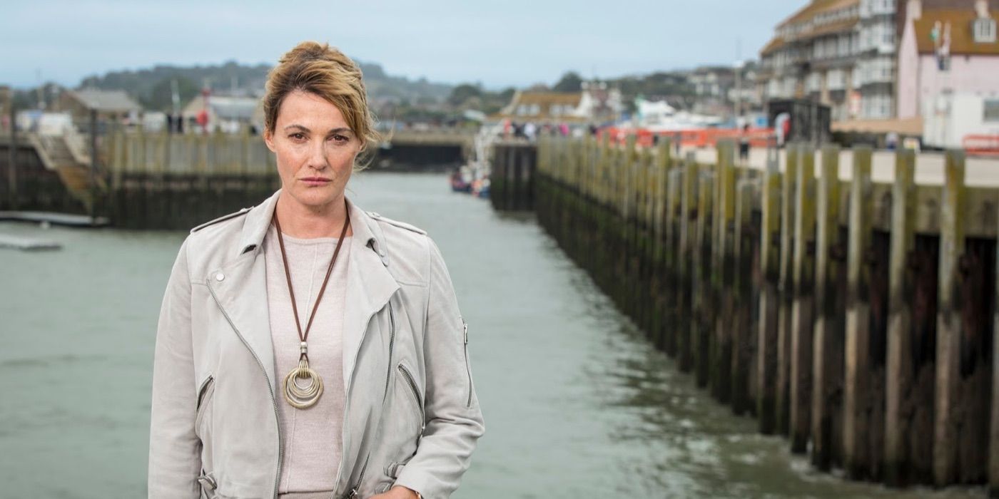 Cath Atwood stands by the sea in Broadchurch