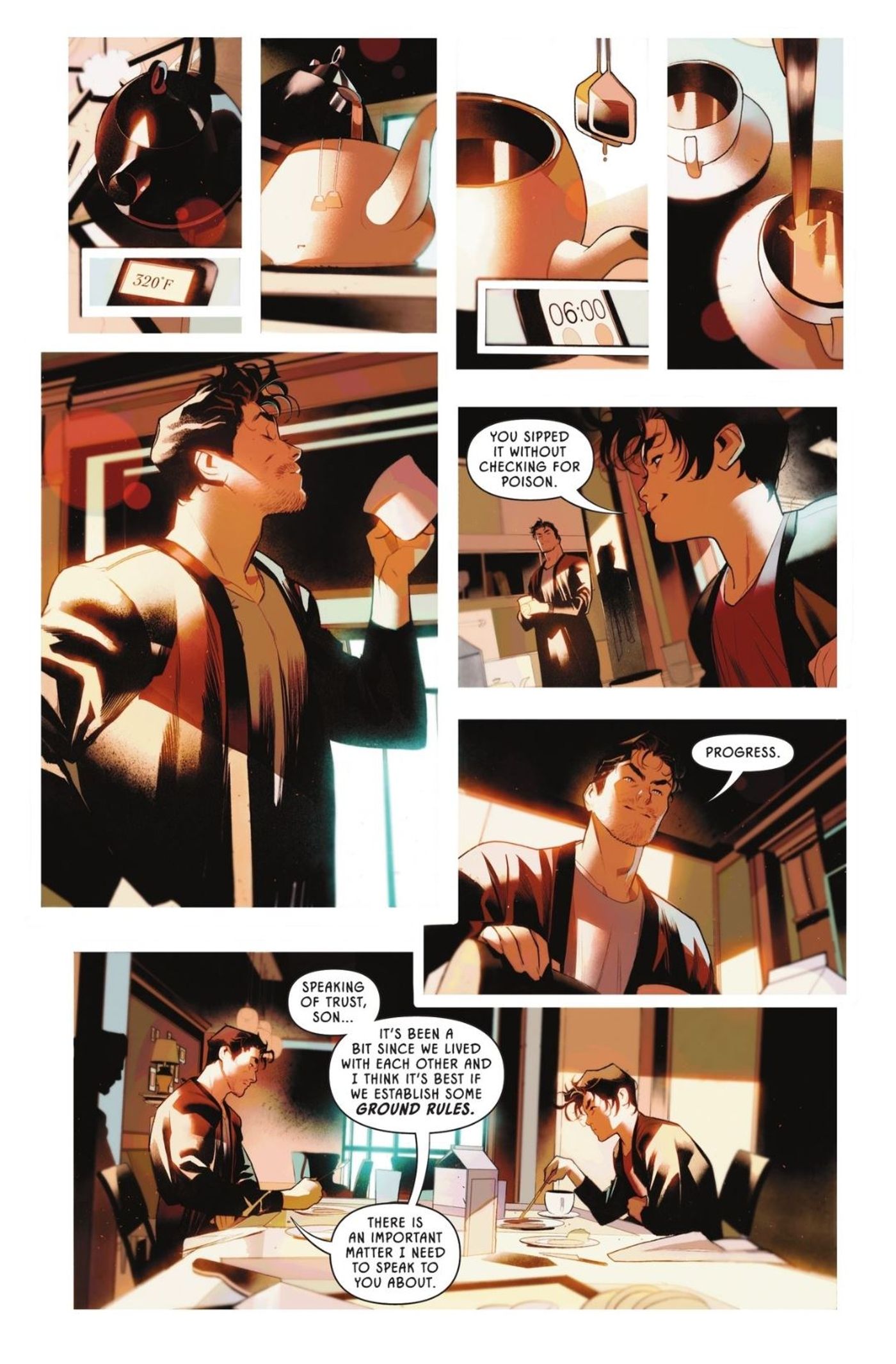 Bruce and Damian Getting Along DC