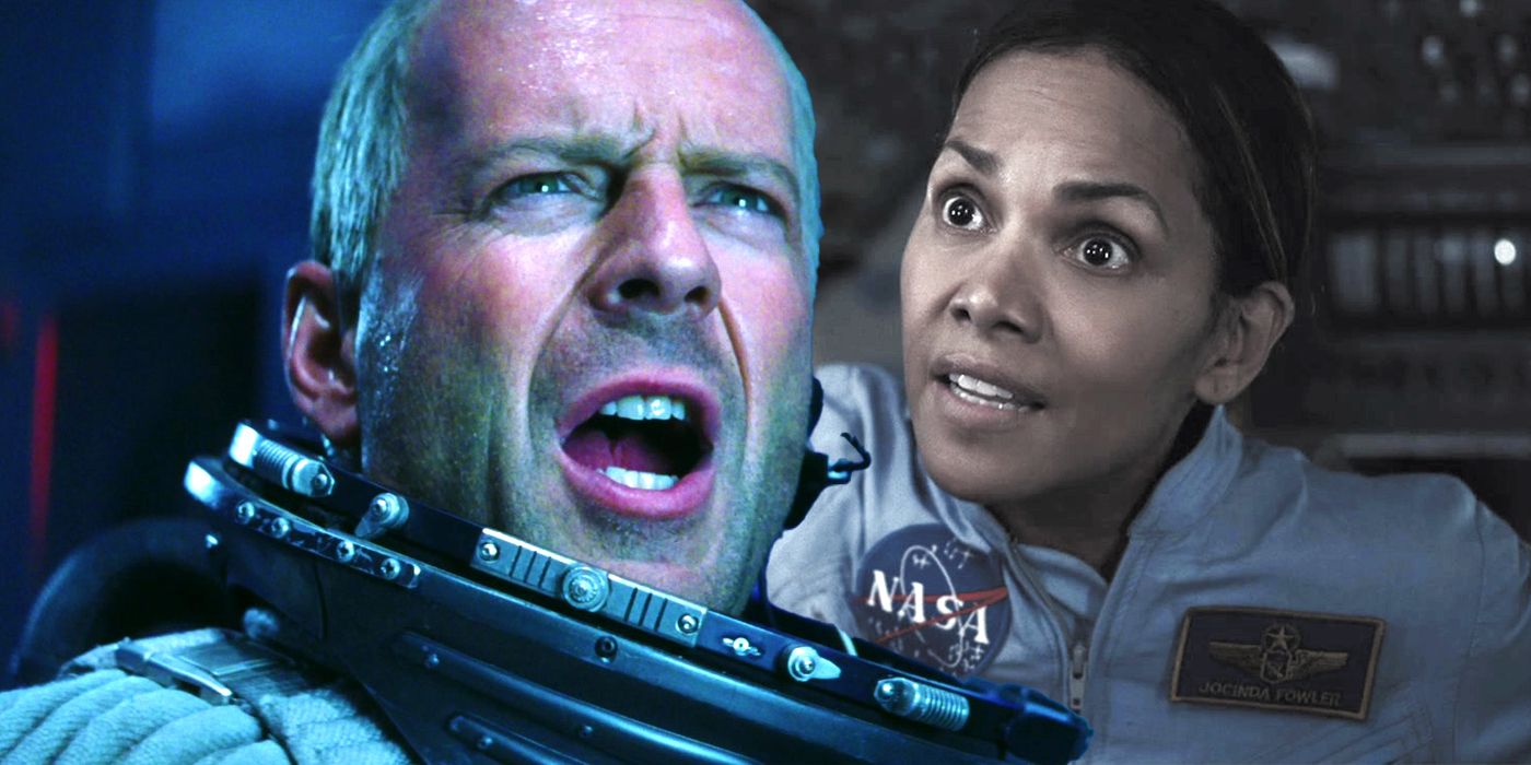 Bruce Willis in Armageddon and Halle Berry in Moonfall