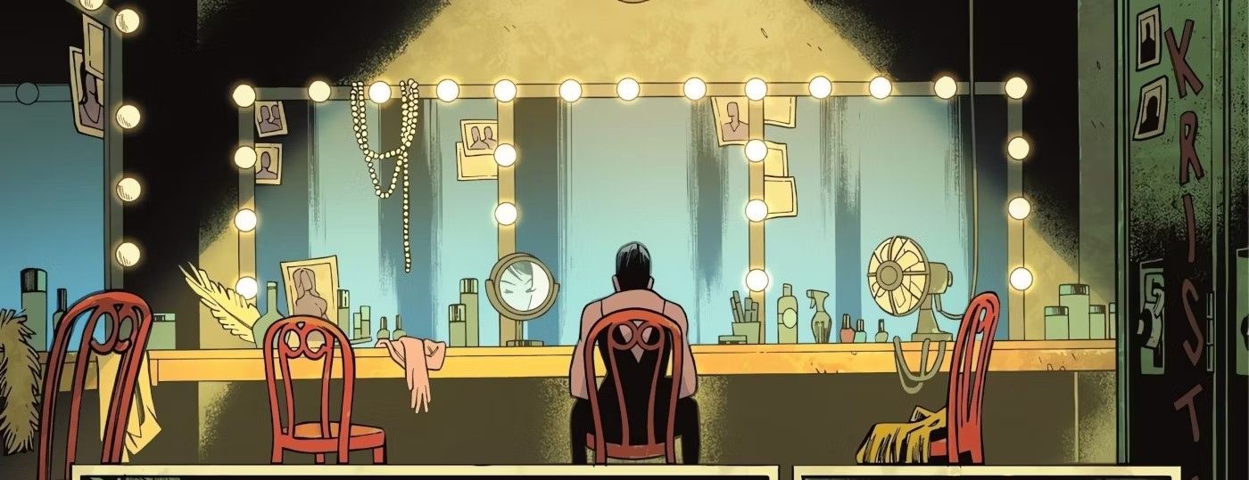Catwoman Sitting Alone in a Dressing Room