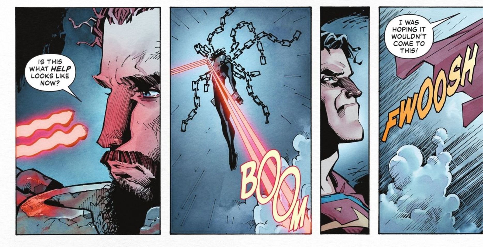 Chained vs Superman Heat Visition DC