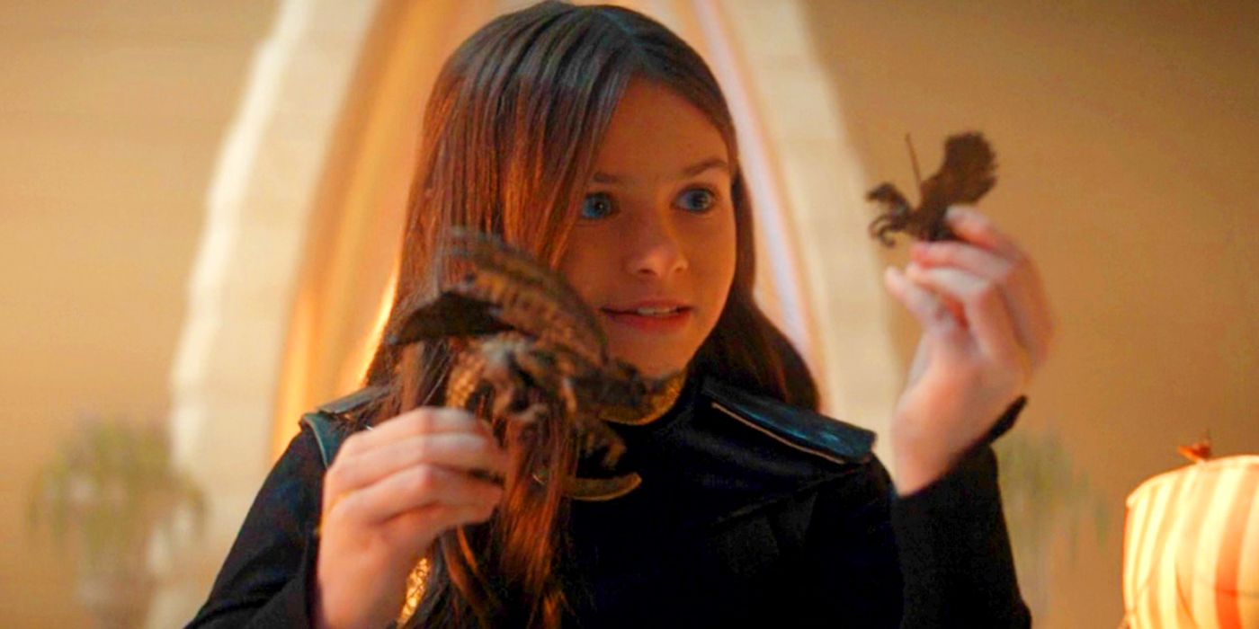Child Sylvie playing with toys in Loki season 1 episode 4