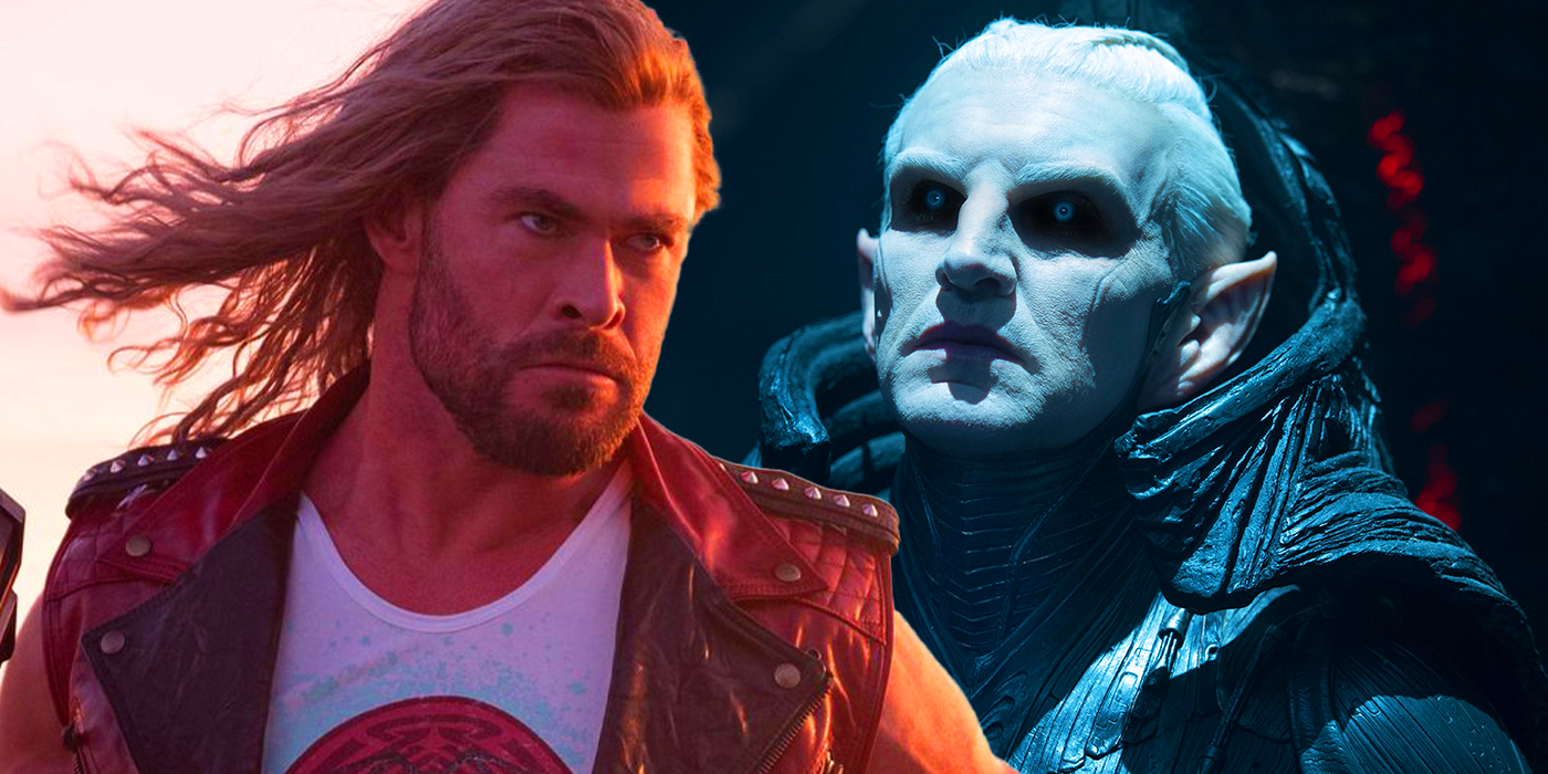 Chris Hemsworth and Christopher Eccleston as Thor and Malekith in the MCU