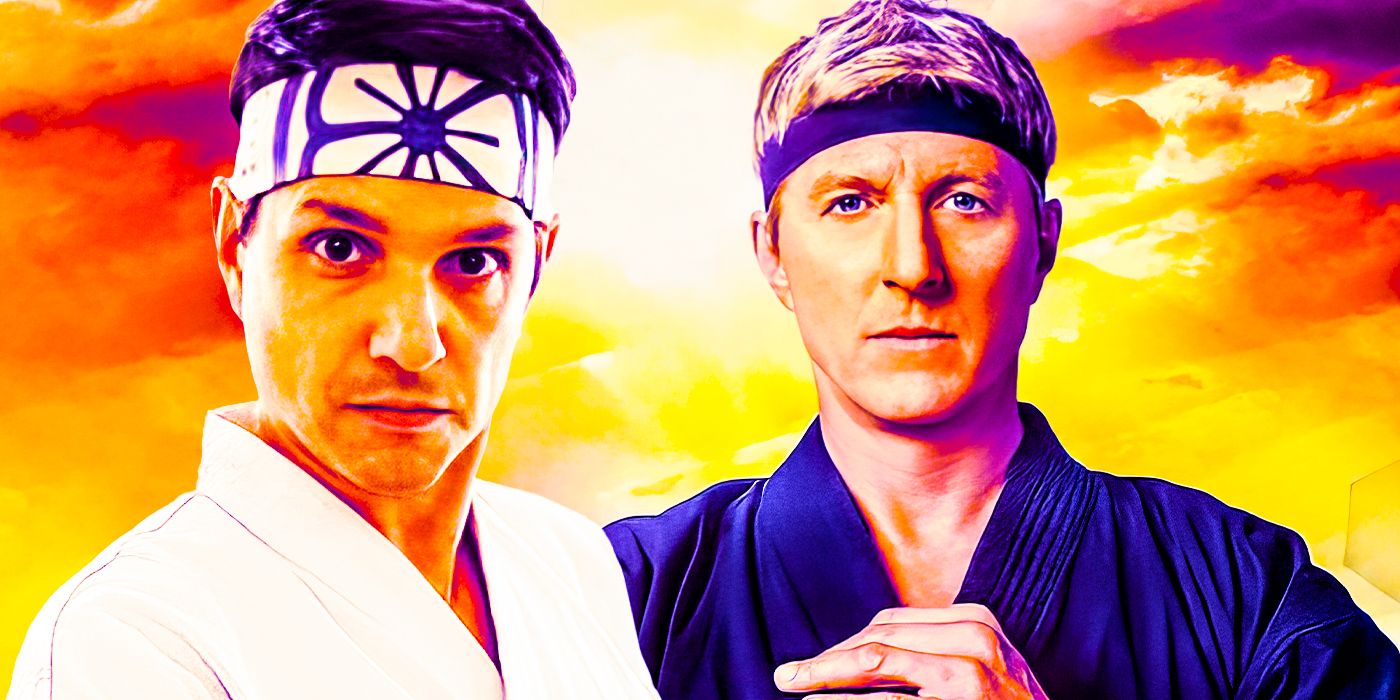 Daniel LaRusso and Johnny Lawrence face off in Cobra Kai