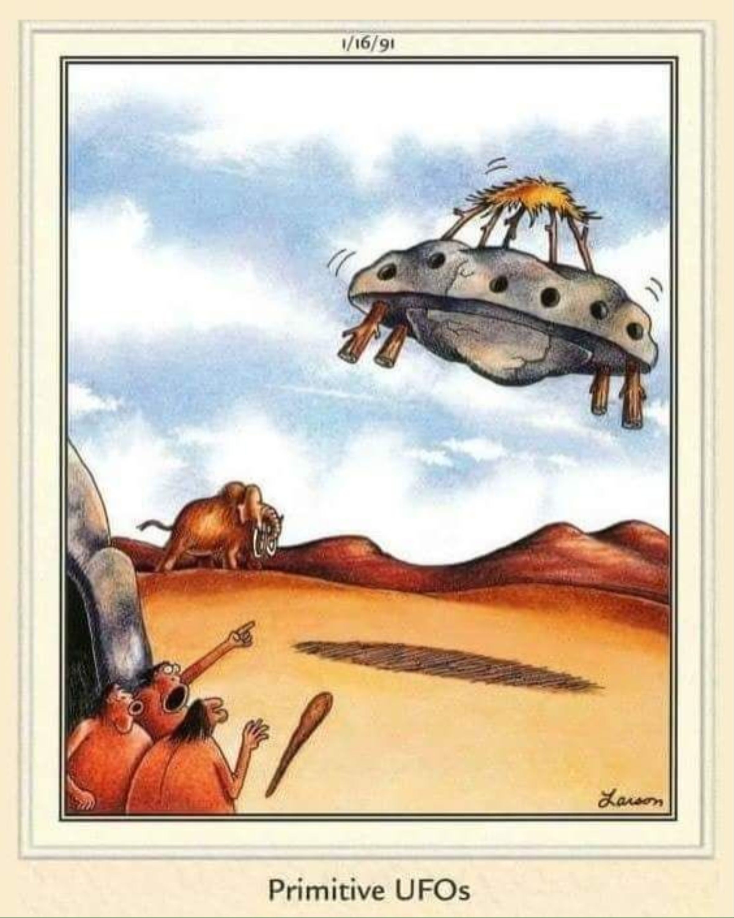 Primitive UFO Far Side