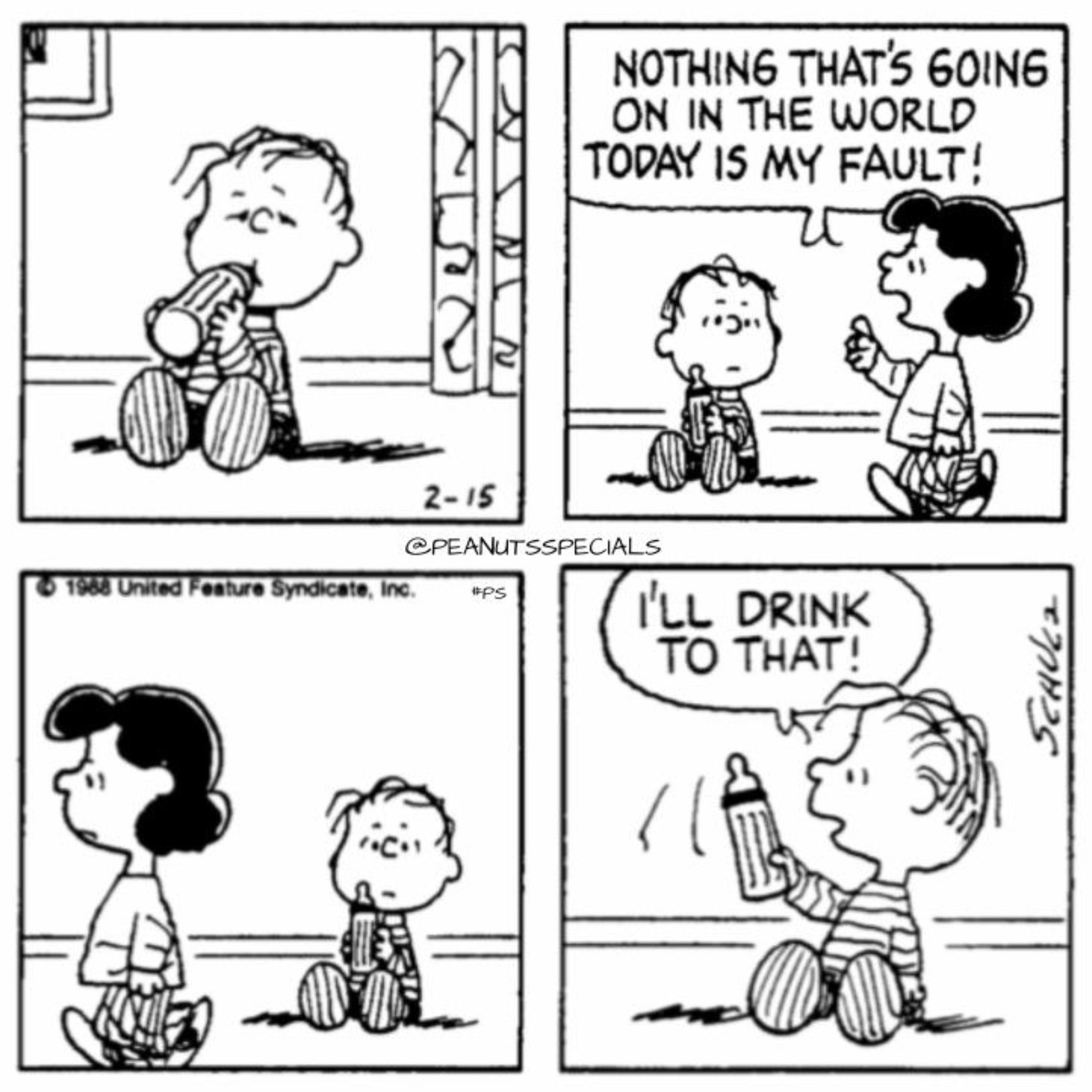 Rerun and Lucy in Peanuts.