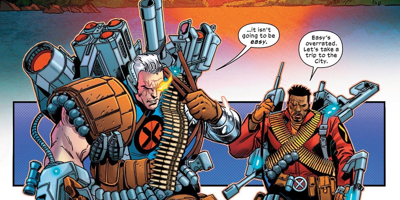 Bishop and Cable with Weapons Arsenal going to attack the Children's City in COTV #2