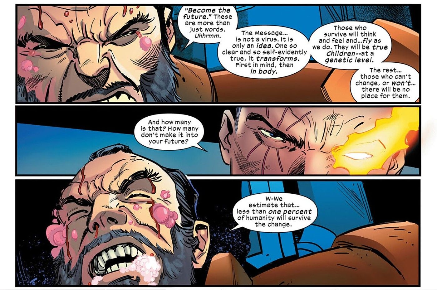 Martillo telling Cable about Mind Virus in Children of the Vault #2