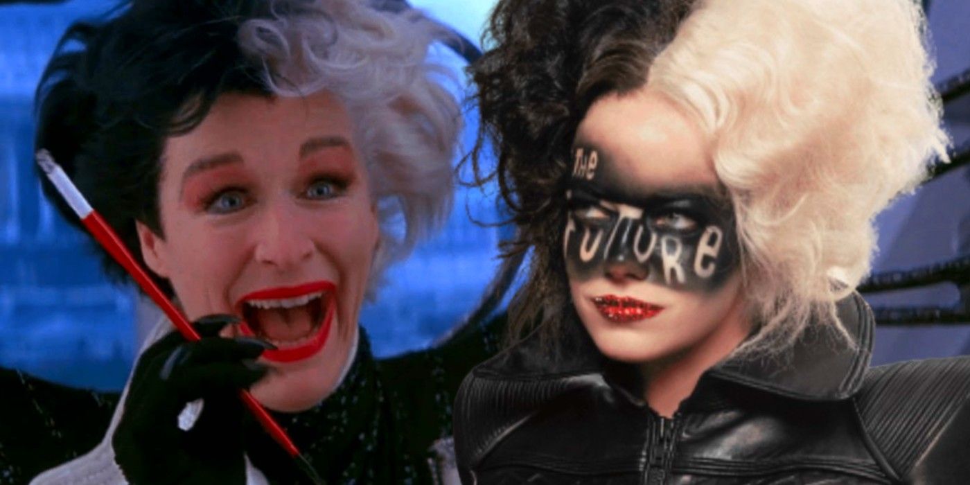 How Emma Stone's Cruella Is Inspired By Glenn Close, According To The  Film's Costume Designer