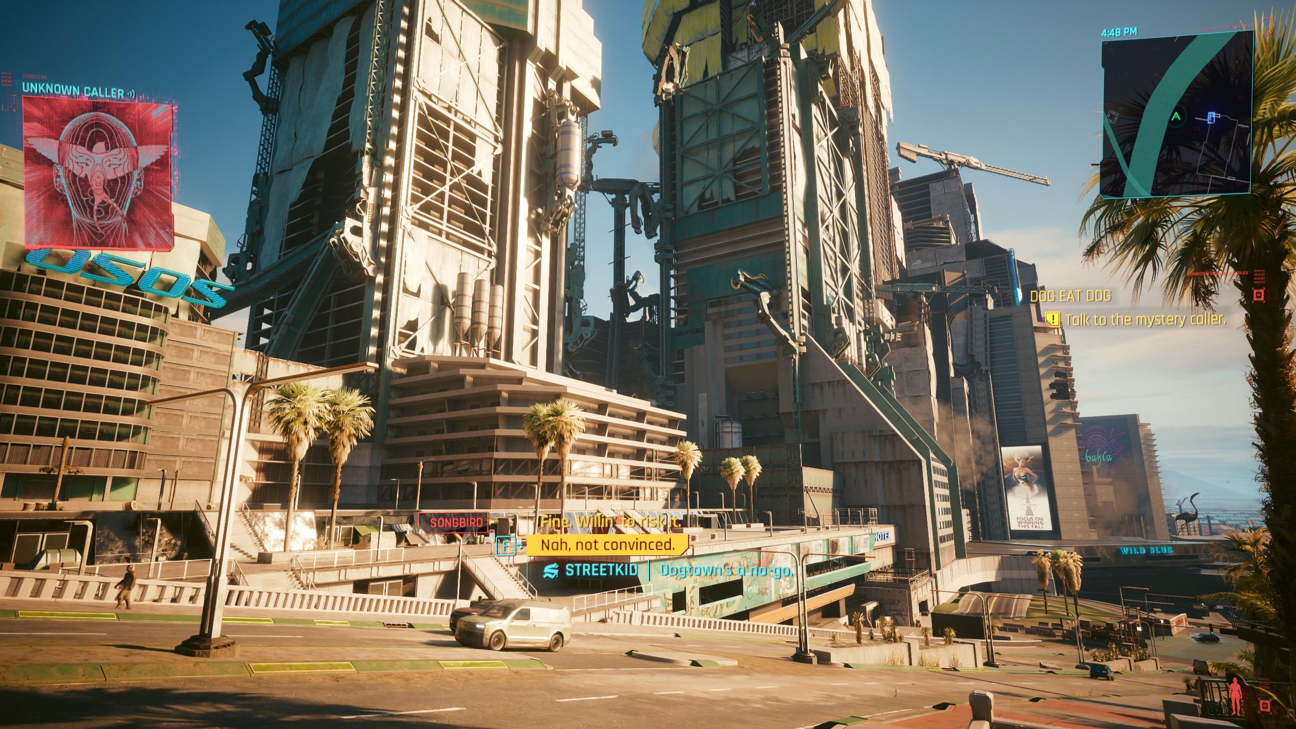 Cyberpunk 2077 Phantom Liberty V Chatting To Songbird In Pacifica