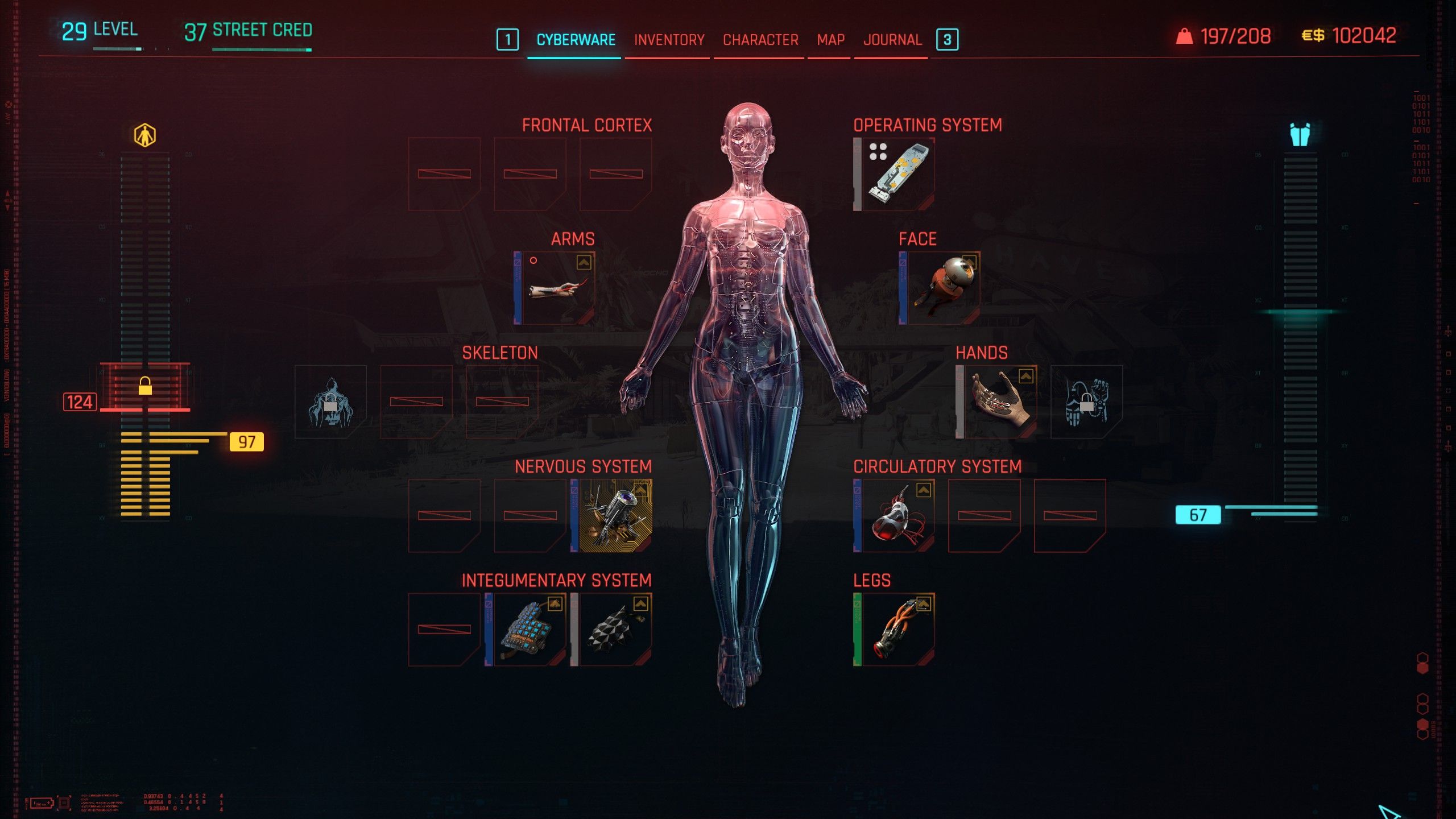 Cyberpunk 2077 Phantom Liberty V In Cyberware Tab With Licensed To Chrome Perk Active
