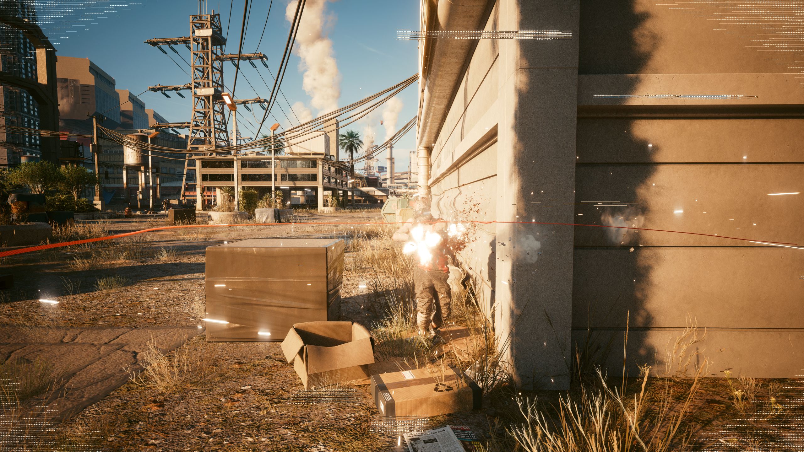 Cyberpunk 2077 Phantom Liberty V Using Jailbreak Perk To Hit Enemy With Monowire