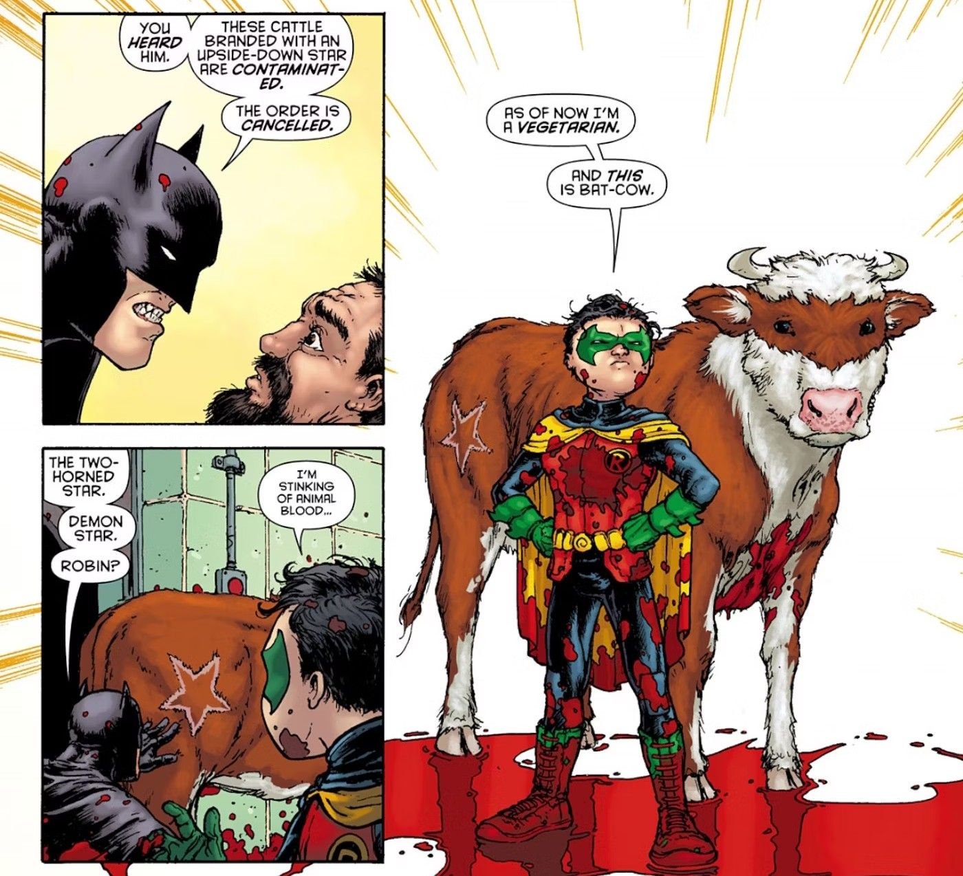 Damian Wayne Adopts Bat-Cow