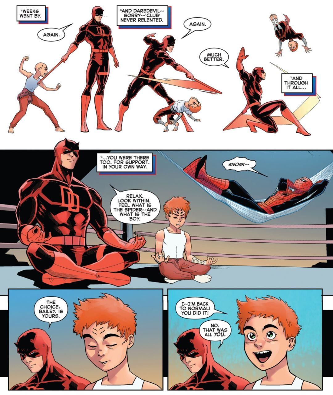 Daredevil Helps Spider-Boy Control Powers Marvel
