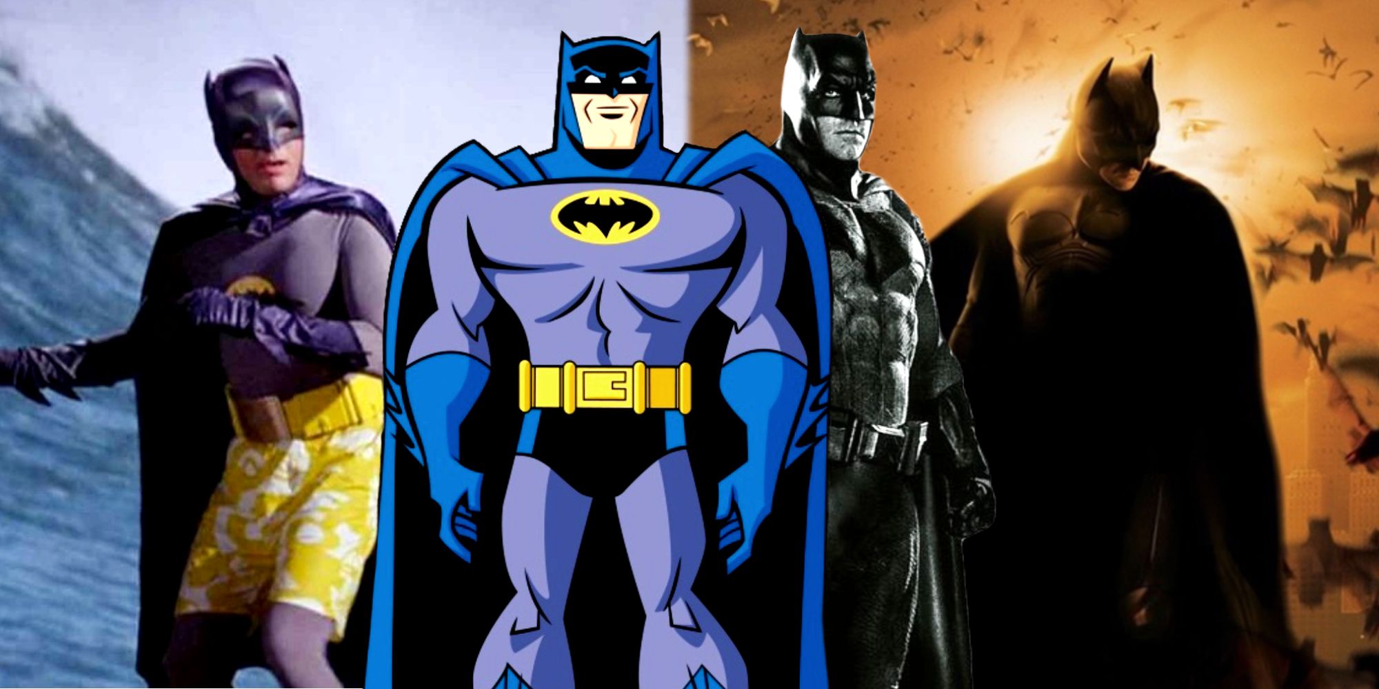 Dark Batman and Funny Batman in DC Movies and Shows