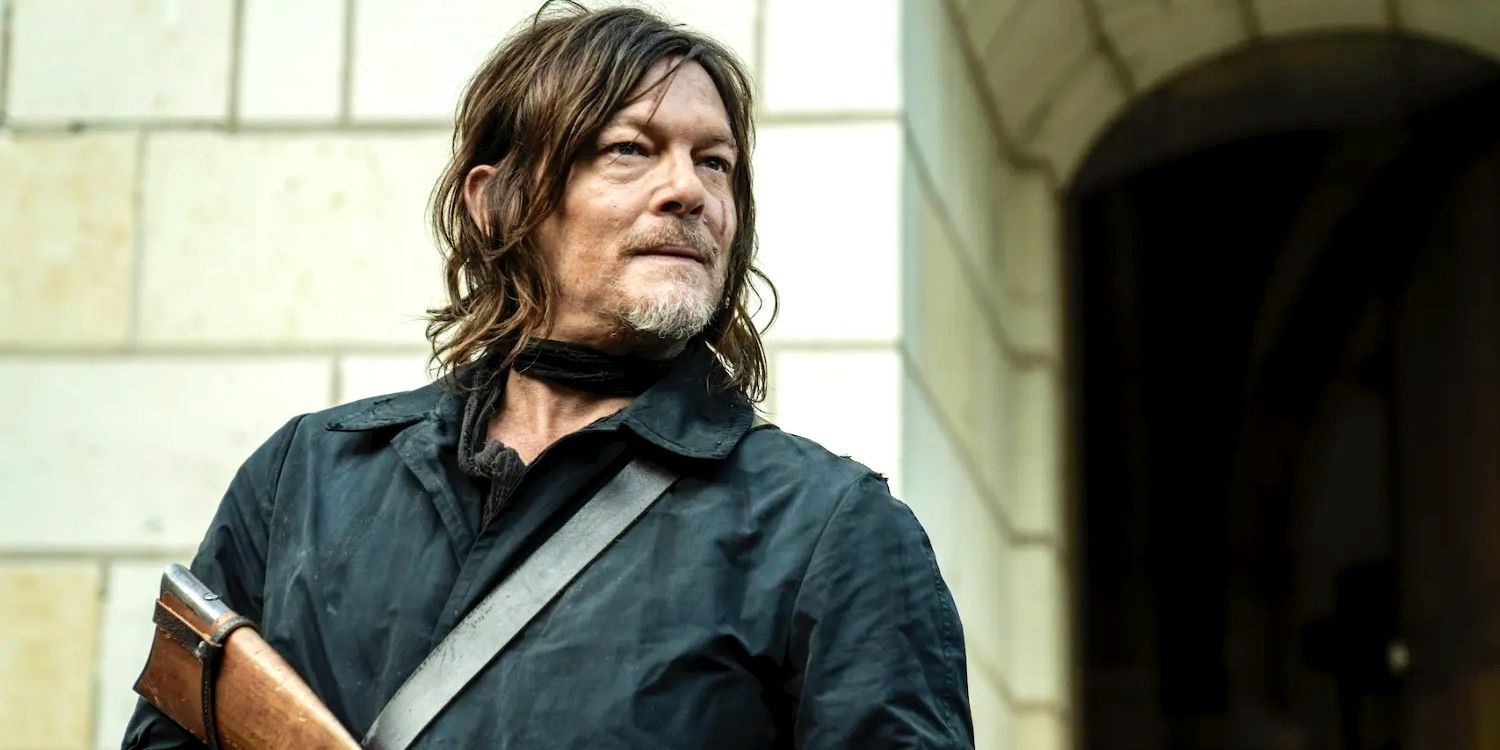 Daryl holding a gun in The Walking Dead Daryl Dixon