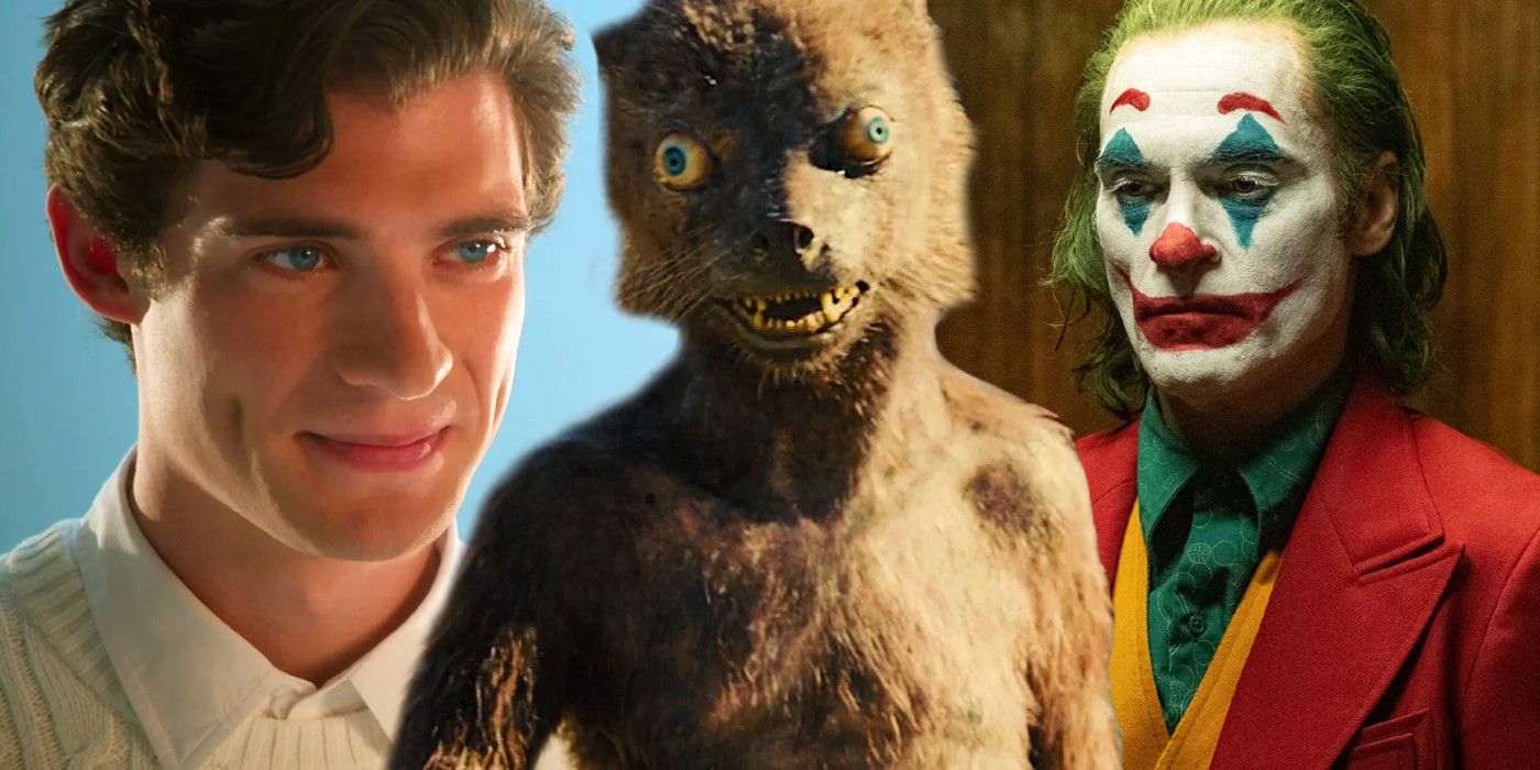 Custom image of Superman actor David Corenswet, Weasel in The Suicide Squad, and Joaquin Phoenix&rsquo;s Joker.