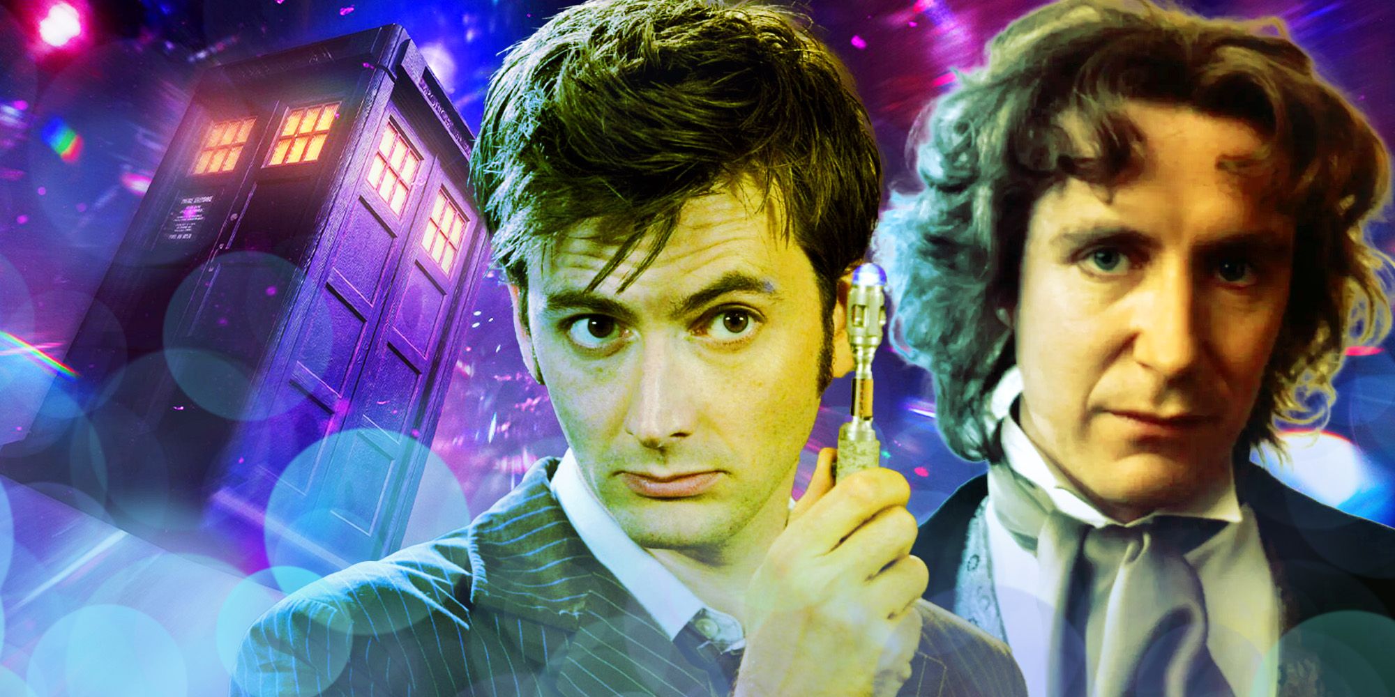 David Tennant as Tenth Doctor and Paul McGann as Eighth Doctor in Doctor Who