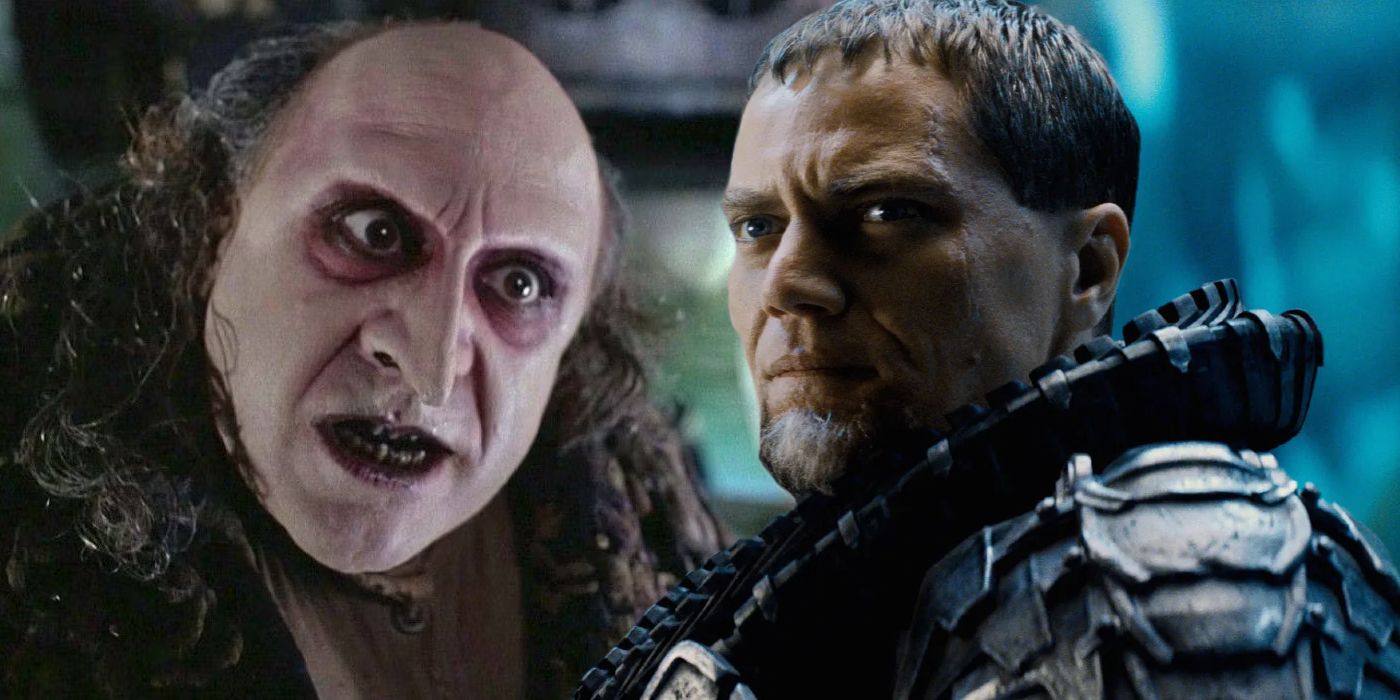 Danny Devito as Penguin in Batman Returns (1992) and Michael Shannon as General Zod in Man of Steel (2013)