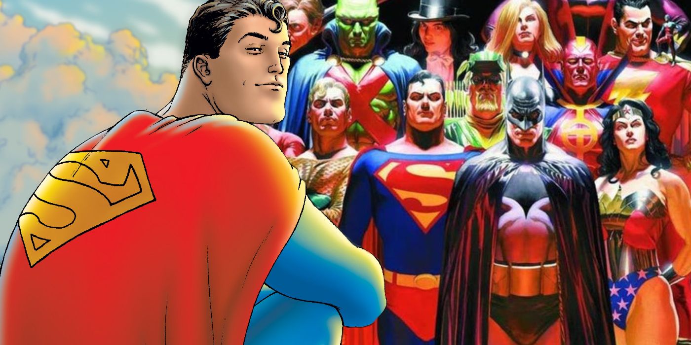Image of Superman used in promotion for Superman: Legacy and the heroes of the DC Universe from the comics