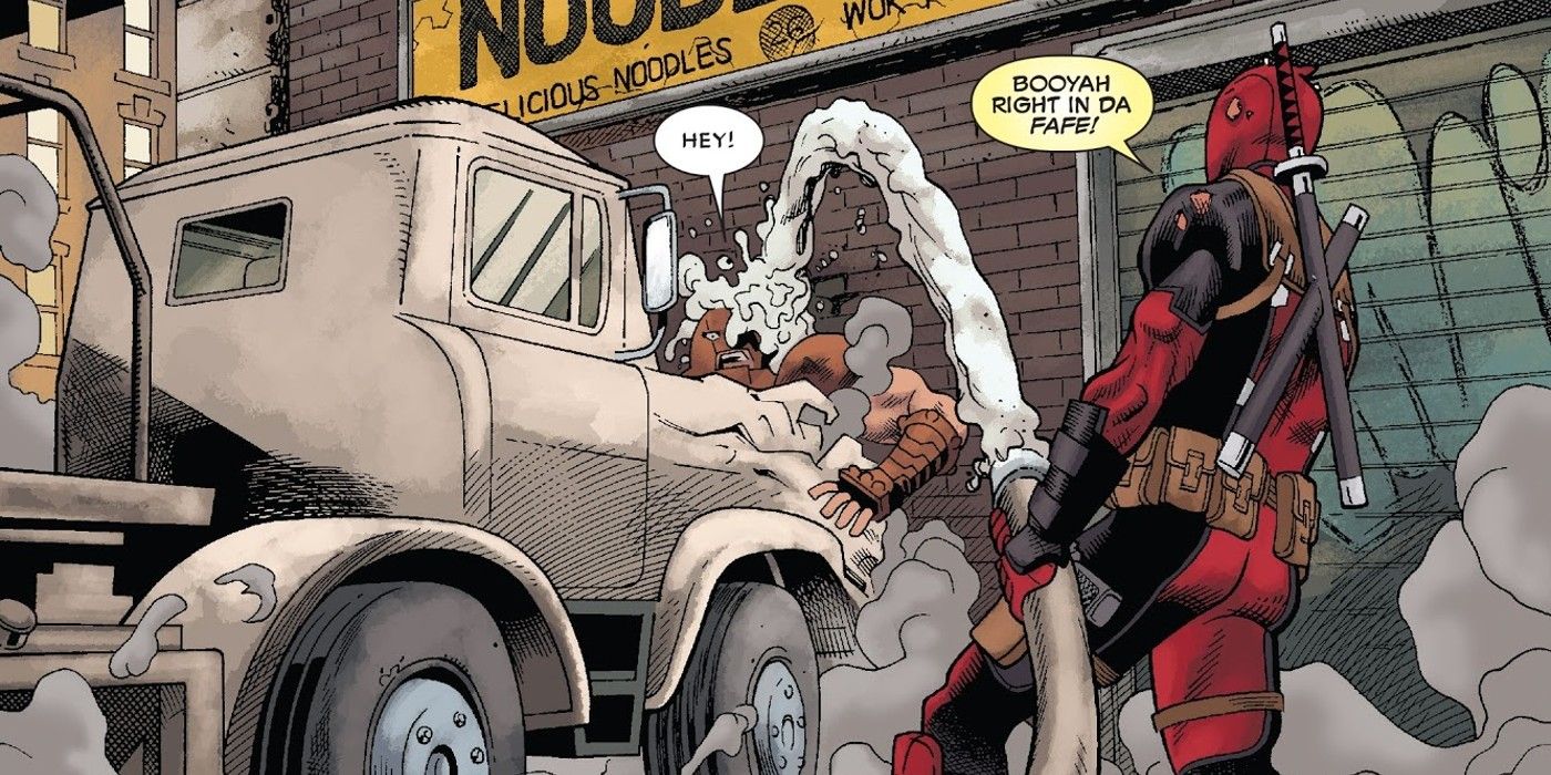 Despicable Deadpool #298 Deadpool defeats Juggernaut with cement