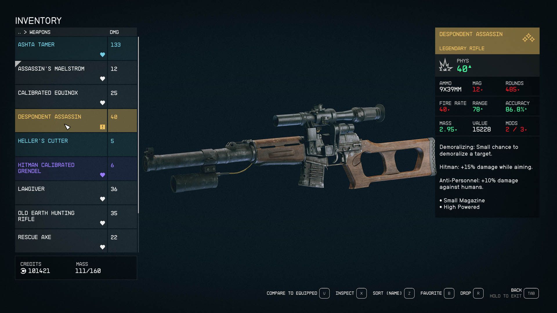 Despondent Assassin in Starfield