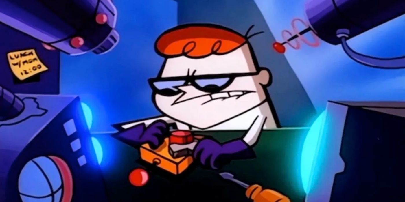 Dexter working on an invention in Dexter's Laboratory.