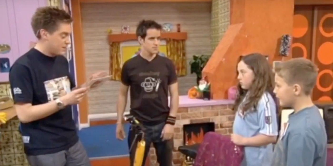 Dick and Dom talk to kids in Dick and Dom in da Bungalow