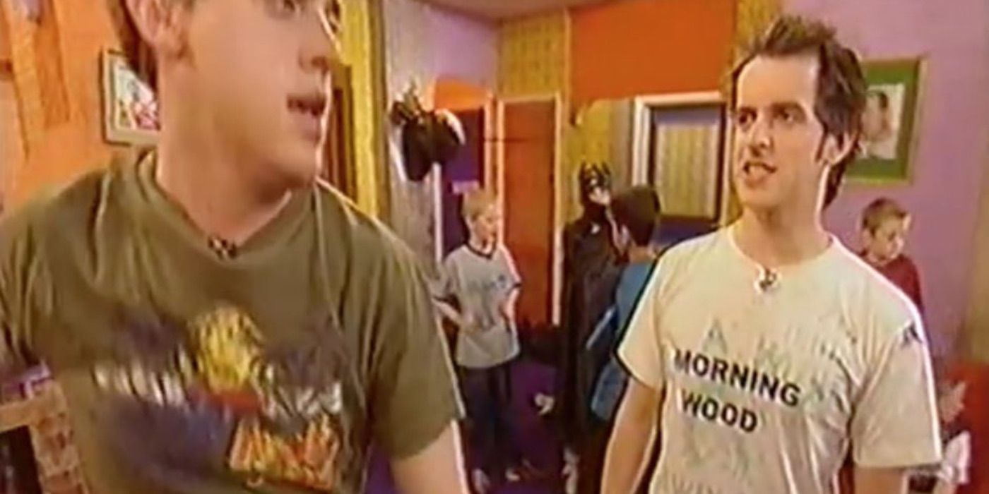 Dom wears his controversial morning wood shirt on Dick &amp; Dom in da bungalow